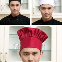 Adjustable Men Kitchen Baker Chef Elastic Cap Hat