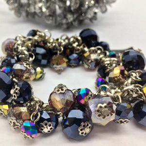 Bracelet – Reflective faceted bead bracelet 2