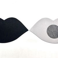 Nipple Pastie Disposable - LIPS (BLACK)