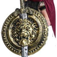 Shield - 20" Gladiator Shield W/ 29" Sword - ST Gold