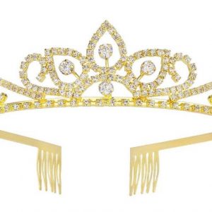 Gold Rhinestone Tiara