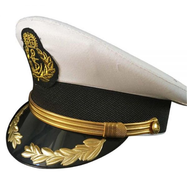 Deluxe Military Navy Officer White Hat