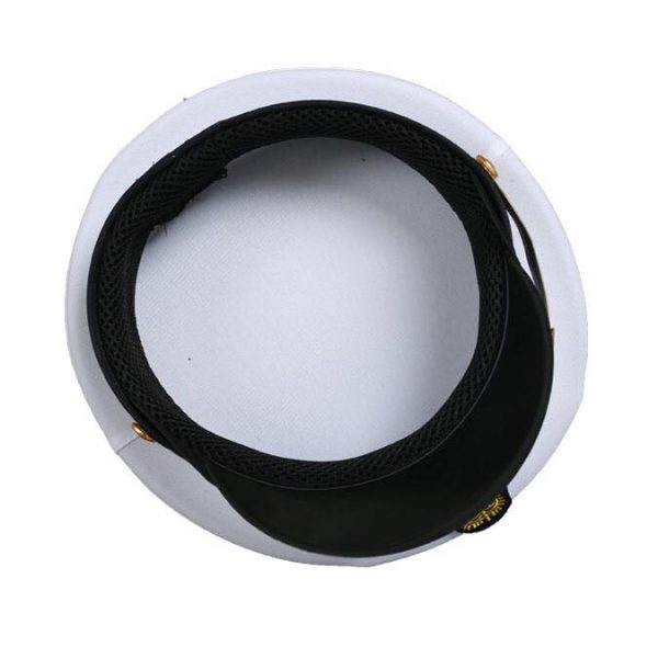 Deluxe Military Navy Officer White Hat - Image 3