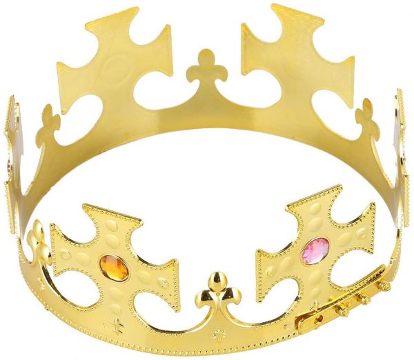 GOLD Plastic King Crown - Image 2