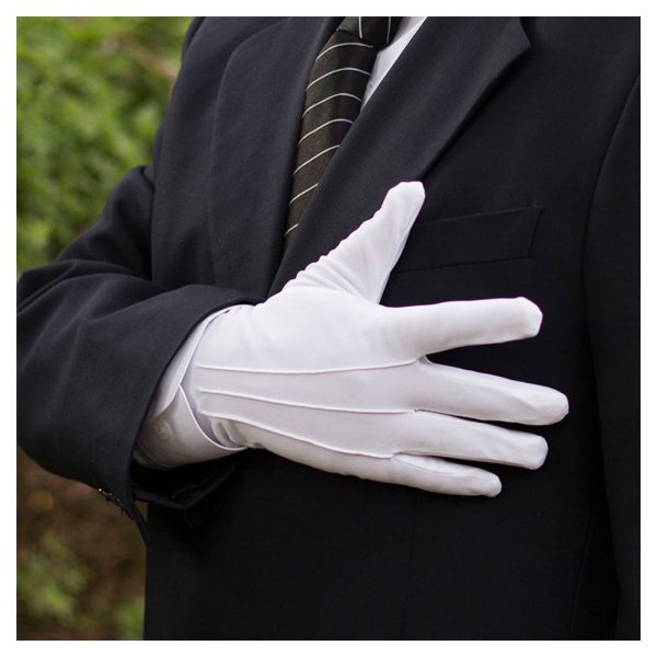 White Formal Gloves - Image 2