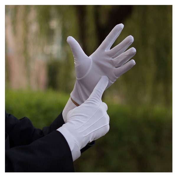 White Formal Gloves - Image 3