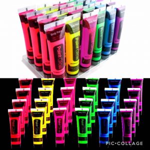 NEON FACE PAINT 25ml  UV Paint Glow Body Paint (Squish & Glow)