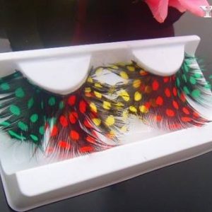 Guinea Fowl Feather Eyelashes - 3 color