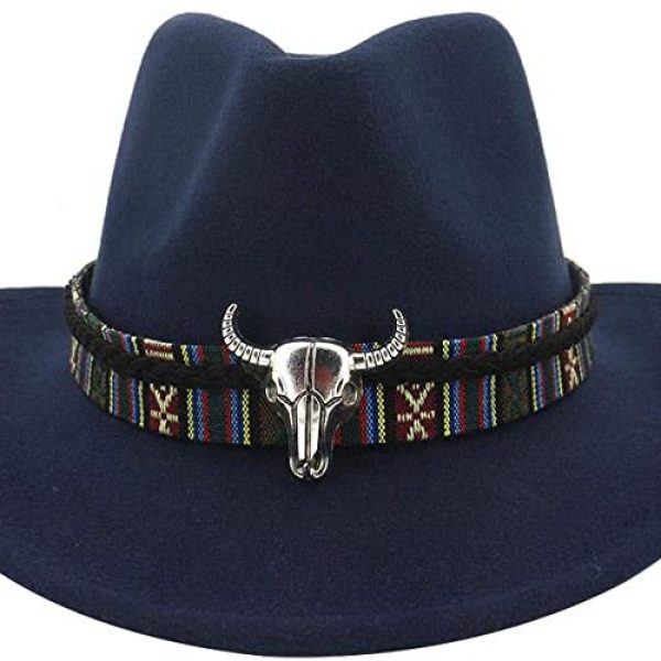 Western Woolen cloth Cowboy Hat – NAVY BLUE