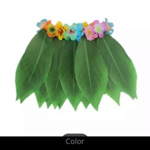 LEAF HULA SKIRT - Adult 1Pc Hawaiian MULTICOLOR Skirt Artificial Leaf Hula Skirt