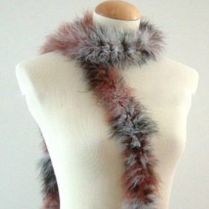 MARABOU FEATHER BOAS - 22G BLACK/BROWN/WHITE 2 Yards