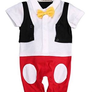 Baby Boy 3D Bowtie Mickey Romper Onesie size 14-18 months