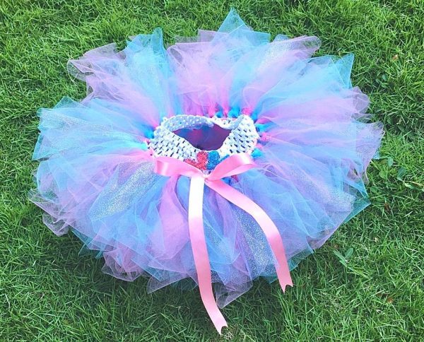 CUSTOM MADE Toddler tutu –  Baby pink/light blue sparkle tutu