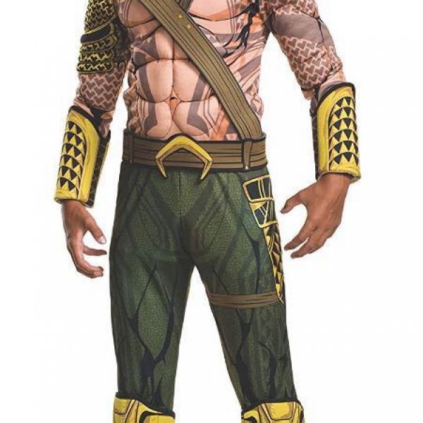 Super Hero Boy –  Deluxe Muscle Chest Aquaman Costume CHD SIZE MEDIUM