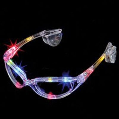 LED Sunglasses - CLEAR Rave Glasses - Image 2