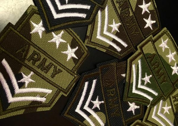 MILITARY PATCH - Camo Military Army Rank Patch