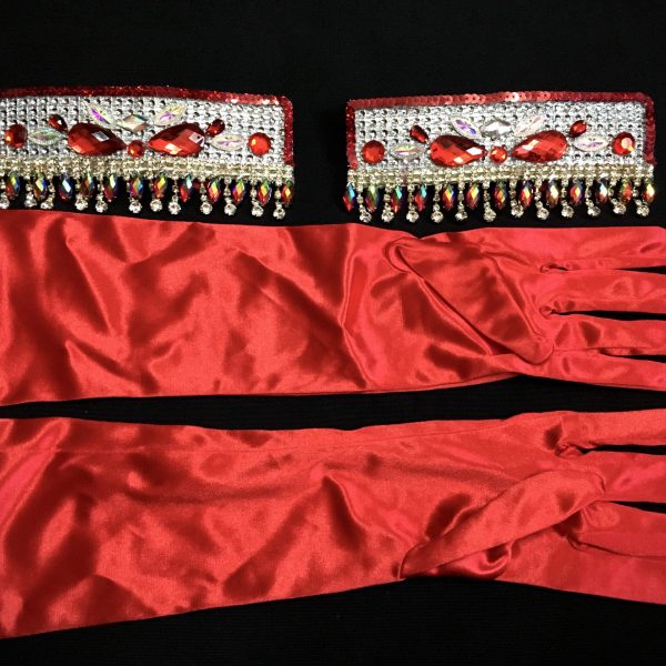 Moulin Rouge Carnival Rhinestone hand piece and glove set