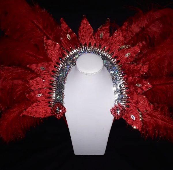 Moulin Rouge Carnival Rhinestone + Feather Headpiece - Image 7