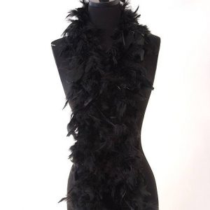 Chandelle Feather Boa – BLACK