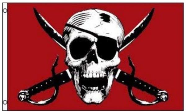 Pirate Flag - Crimson Pirate Flag