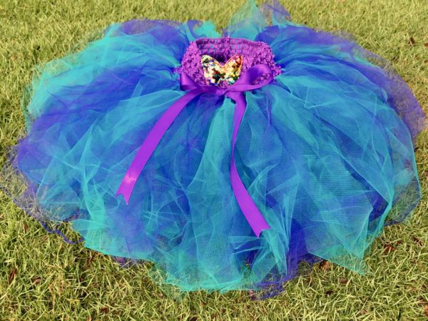 CUSTOM MADE Toddler tutu – Teal-Purple fluffy tutu