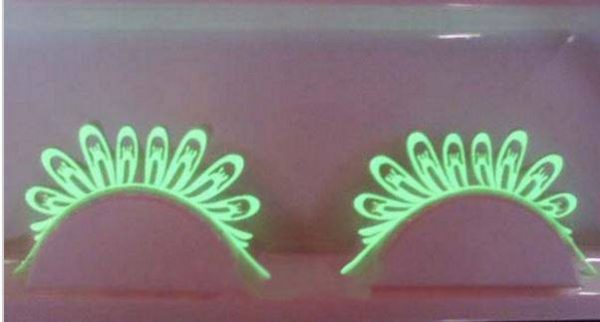 Fluorescence Butterfly open work paper cut fake false eyelashes