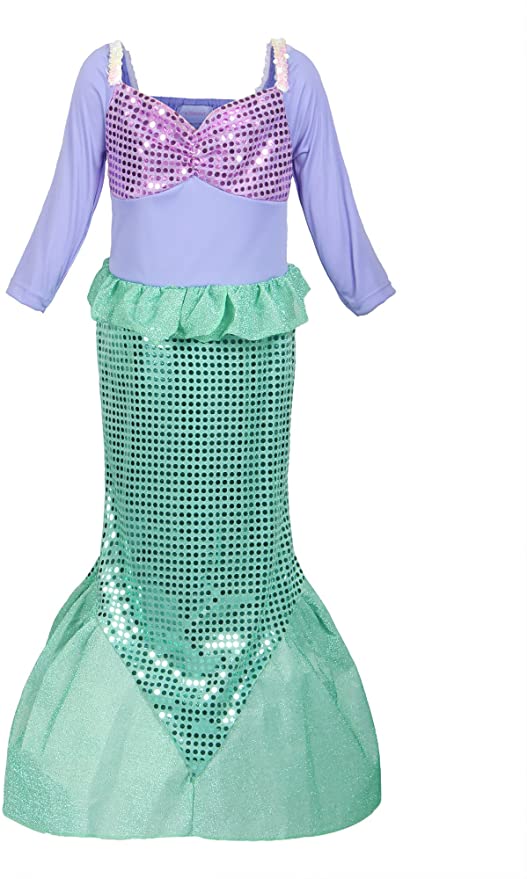 Mermaid Girls Costume -  Little Mermaid Costume Dress SIZE MEDIUM(7-10) - Image 3