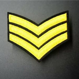 MILITARY PATCH - Gold/Black Military Rank Patch