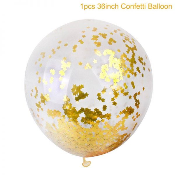 BALLOONS - Confetti Balloons 36in – Gold Star Confetti Balloon