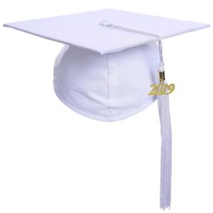 Graduation Hat-Cap (Adult) 2019 - WHITE