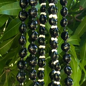 Kukui Nut Leis - BLACK