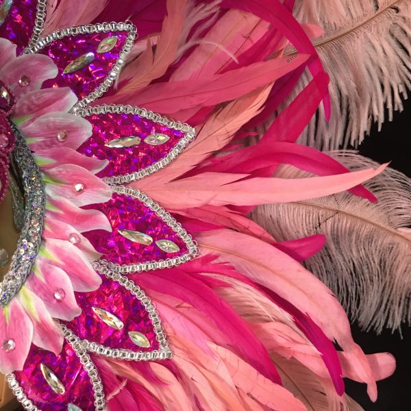 Fantasia Carnival Feather + Rhinestone Shoulder piece + Choker Set