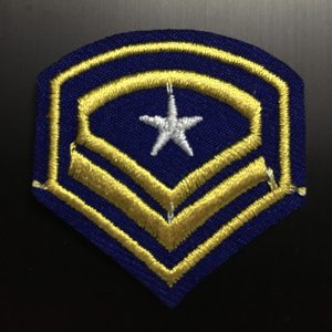 MILITARY PATCH - Blue/Gold Star Military Badge Iron on