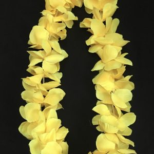 Hawaiian Floral Leis - Large YELLOW Artificial Hawaiian Flower Necklace