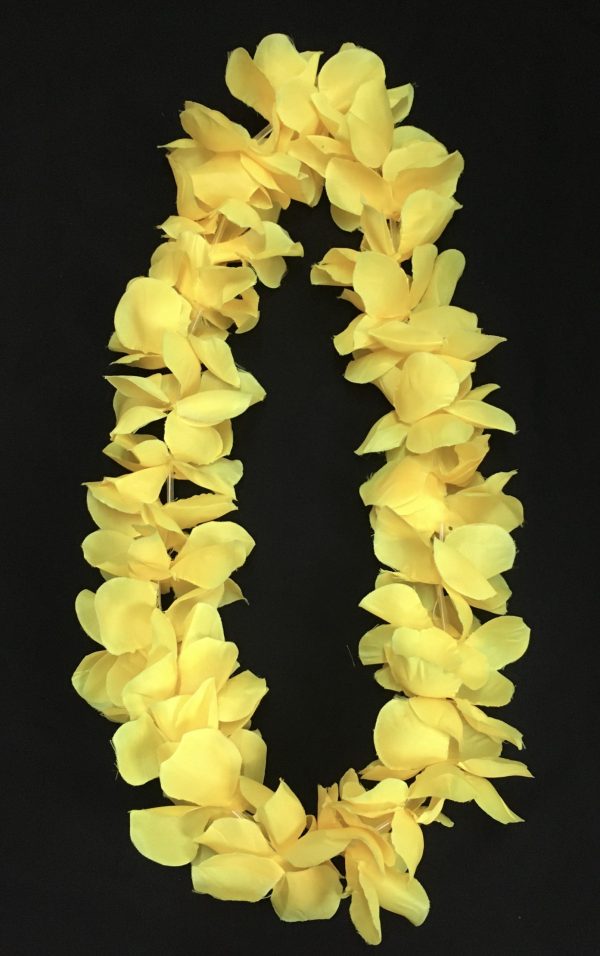 Hawaiian Floral Leis - Large YELLOW Artificial Hawaiian Flower Necklace