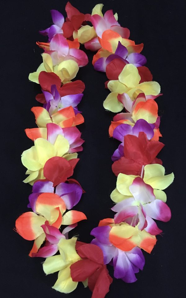 Hawaiian Floral Leis - Large Artificial COLORFUL Hawaiian Flower Necklace