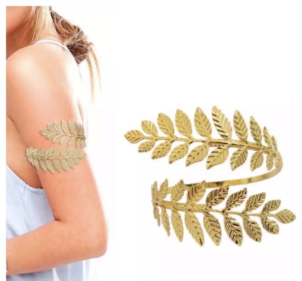 Armband - Greek Roman Laurel Leaf Bracelet Armband (GOLD)