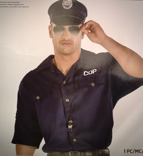 Career Day POLICE Adult LAW ENFORCEMENT - Men’s Cop Shirt(ONLY) - L/XL - Image 2