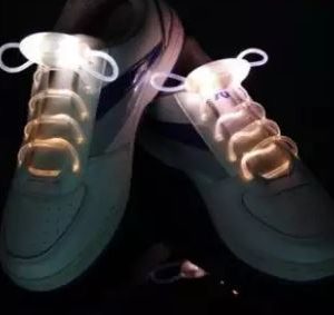 LED Flashlight Waterproof Shoelaces - WHITE