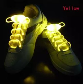 LED Flashlight Waterproof Shoelaces - YELLOW