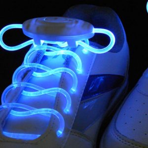 LED Flashlight Waterproof Shoelaces - BLUE