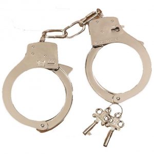 POLICE HANDCUFFS - Stainless Steel Metal Handcuffs
