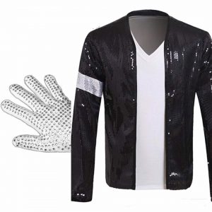 MJ Billie Jean Jacket Costume with Glove - SIZE  XLARGE