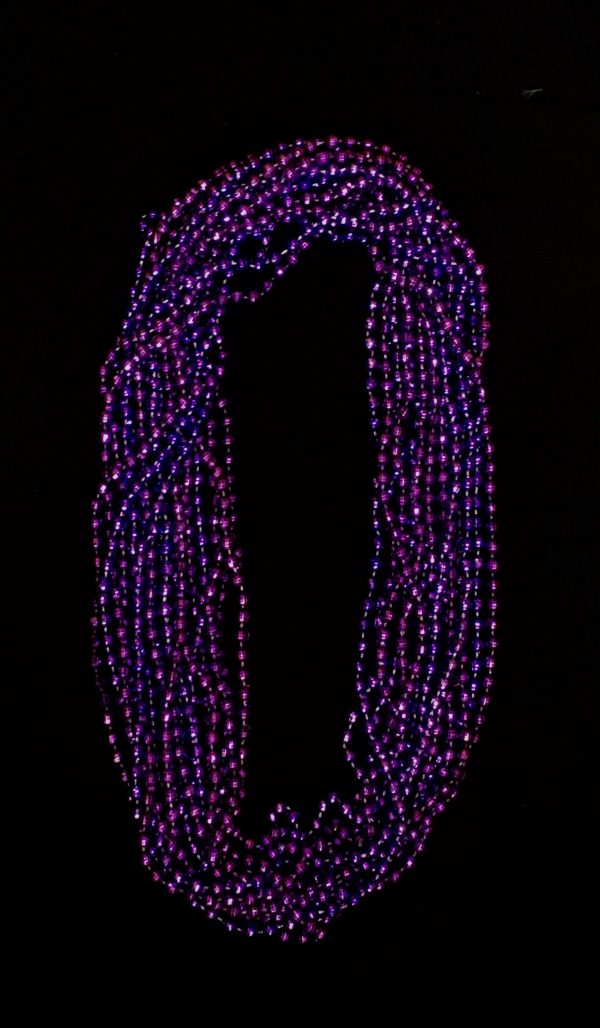 Mardi Gras Throw Beads - 7mm 33in - PURPLE - 3pk