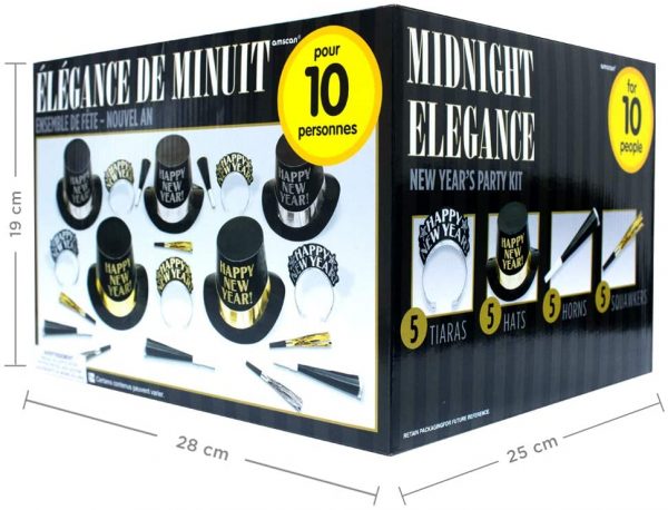 New Year's Eve - Midnight Elegance New Year's Party Kit - 10 People - Image 7