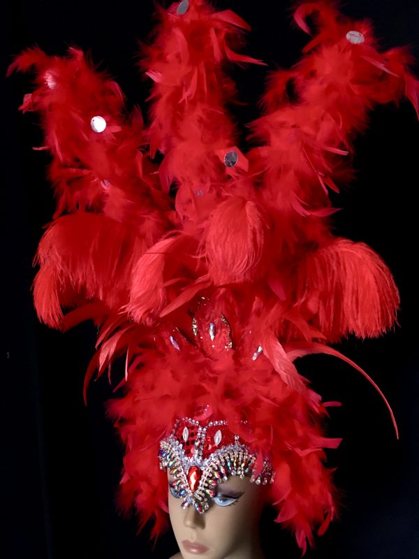 Moulin Rouge Carnival Rhinestone + Feather Headpiece