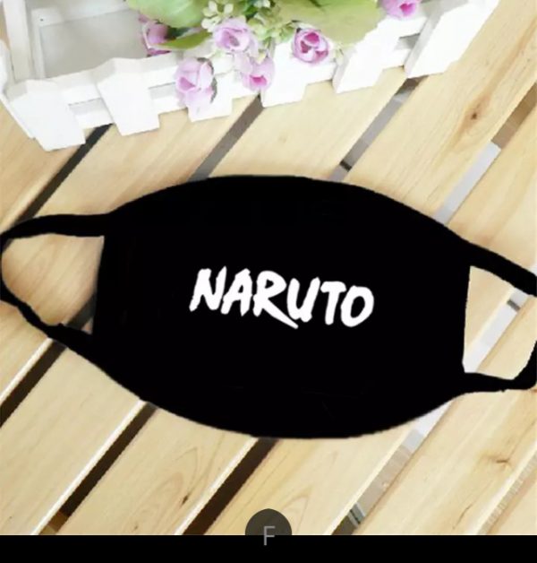ANTI DUST Cotton Blend Black Anime Face Mask – Naruto - LOGO