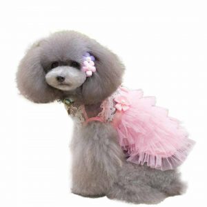 PINK Puppy Dog Princess Flower Frill Dress