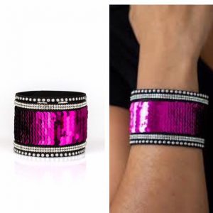 Bracelet Band - PINK mermaid sequin bracelet
