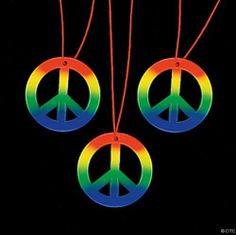 Rainbow Peace Sign Necklaces